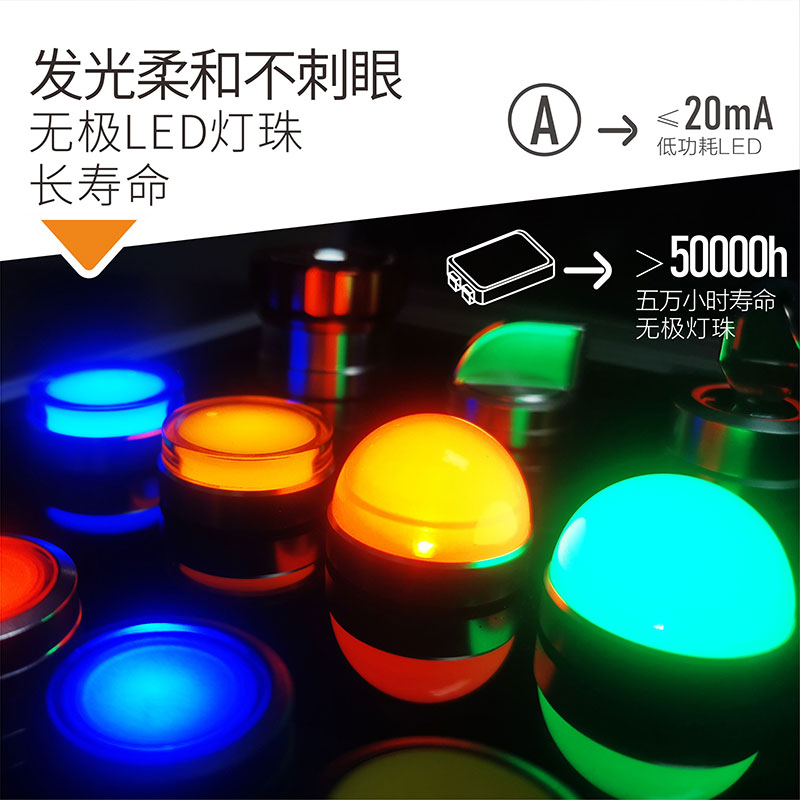 LANBOO快插式紧急停止按钮红色蘑菇头金属按钮1NO1NC带指示灯 - 图2