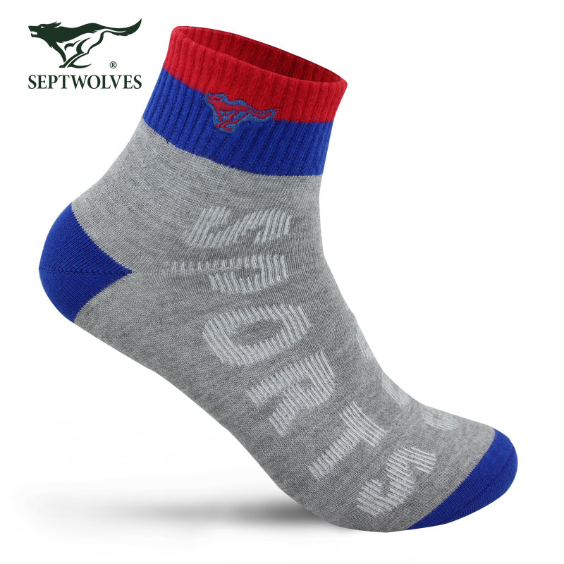七匹狼男士吸汗透气秋冬季运动袜 七匹狼内衣outlets店短袜/打底袜/丝袜/美腿袜