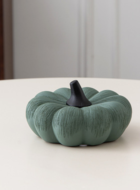 侘寂风中古小众艺术陶瓷南瓜摆件