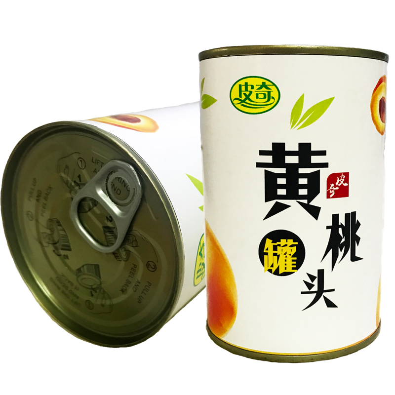 皮奇食品旗舰店皮奇黄桃罐头砀山对开糖水罐头烘焙水果罐头单罐425g整箱包邮3