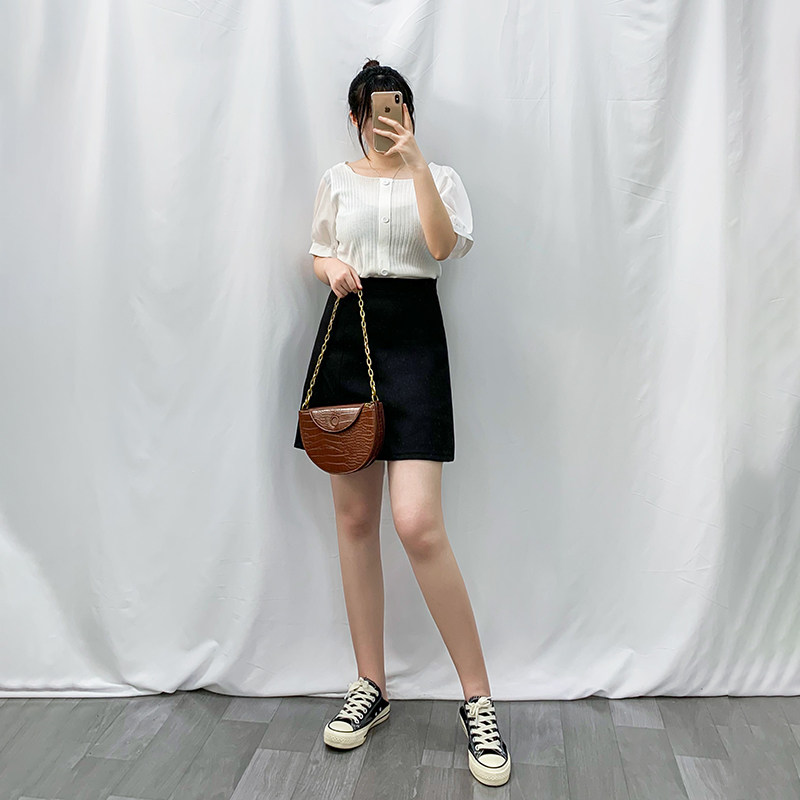 两件套装开叉高腰适合mm大码半身裙 纳凌姿大码女装