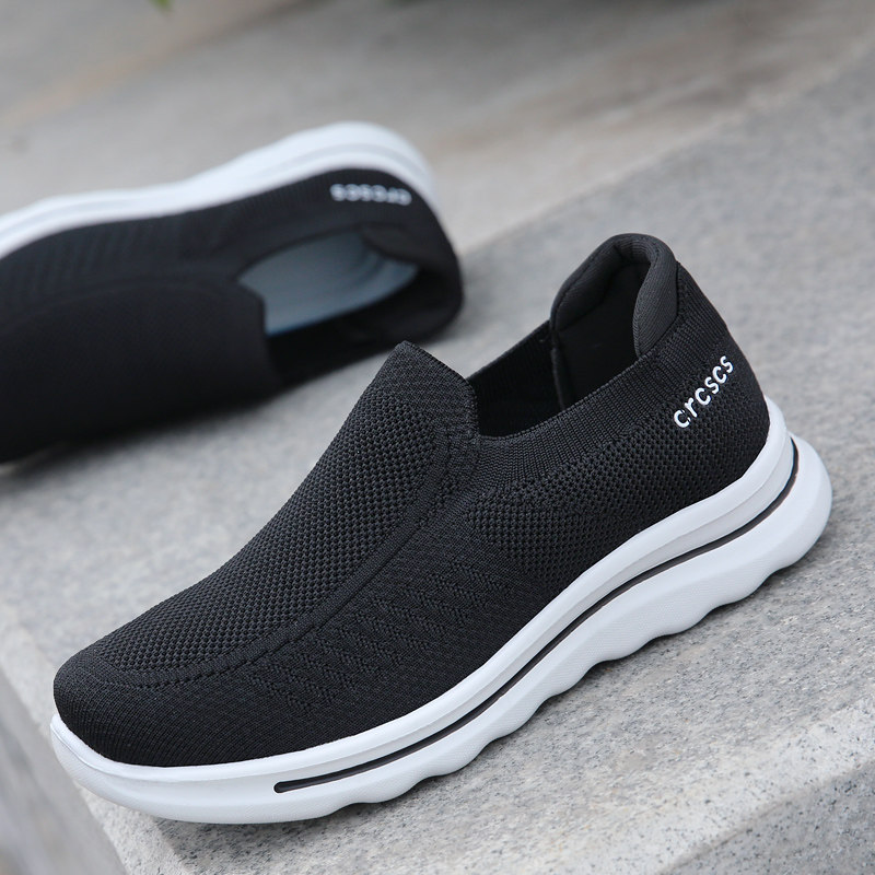 老北京布鞋男百搭透气中老年健步运动鞋一脚蹬休闲软底网面爸爸鞋,淘宝优惠券,粉丝福利购,淘宝优惠卷