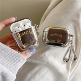 Apple, креативный золотой совместимый защитный чехол с буквами, беспроводные наушники, bluetooth, защита при падении