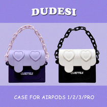 ins wind loving chain packs airpods headphone cover airpods3 generation headphone protective casing suitable for airpodspro headphone shell airpods2 apple