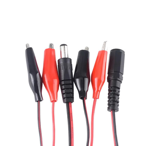 DC头转鳄鱼夹线公头 母头转鳄鱼夹线 带线电源测试导线 连接线 - 图0
