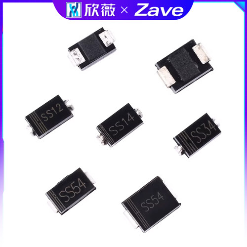 肖特基整流二极管SS12/14/34/54贴片1N5817 5819 5822 5824SMBSMA - 图2