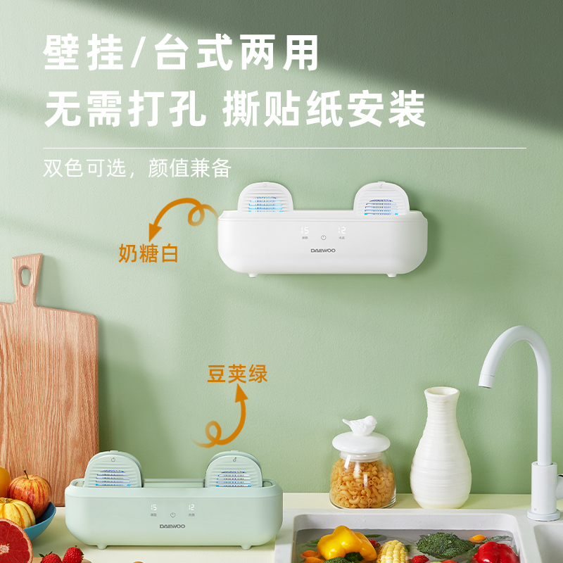 DAEWOO/韩国大宇双仓家用除农残洗菜机食材净化器QX6-1