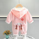Four Seasons Beauty Child Korean cotton 3-piece spring and autumn clothes set