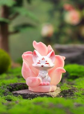 新品古风国潮办公桌面装饰魅影灵狐盲盒创意树脂车载摆件节日礼物