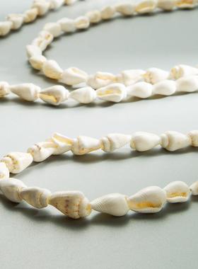 欧美复古民族风白色贝壳小海螺长款项链个性多层吊坠首饰厂家