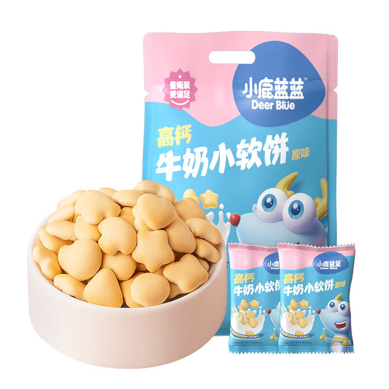 小鹿蓝蓝高钙牛奶小软饼198g宝宝零食儿童饼干送婴儿无添加辅食谱,淘宝优惠券,粉丝福利购,淘宝优惠卷