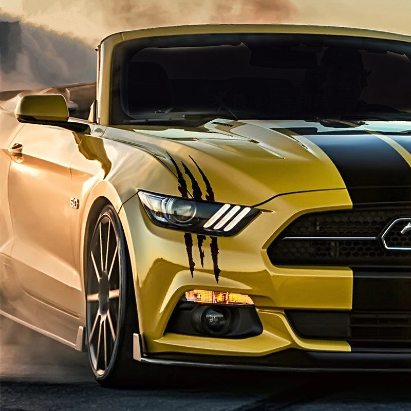 汽车大灯装饰爪子车贴引眉抓痕拉花鬼爪 热品库 性价比省钱购