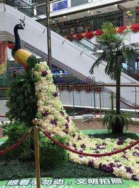 仿真绿植雕塑庭院摆放花艺孔雀