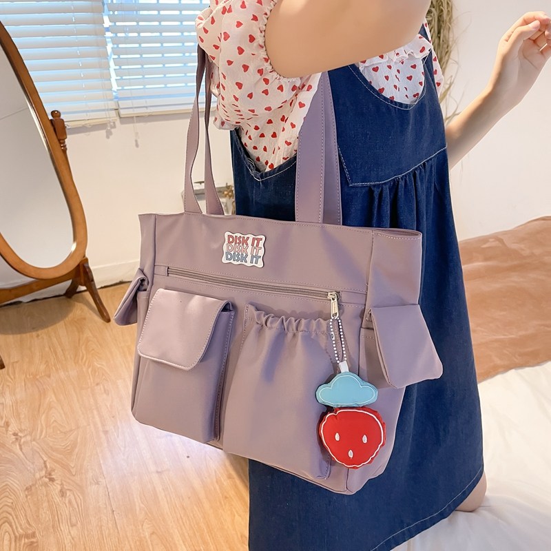 帆布包女士日系简约大容量拎单肩包 梦凡客女士包袋