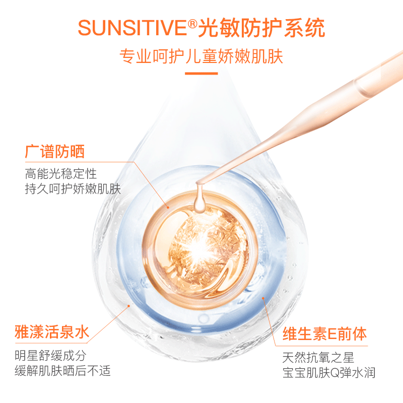 Avene雅漾海外旗舰店雅漾儿童防晒霜50倍小金刚婴儿宝宝官网正品温和隔离防晒乳液30ml0