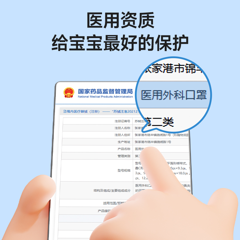 儿童口罩3到6岁小孩专用医用外科3d立体一次性独立包装秋冬灭菌级
