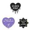 Foreign trade hot-selling alloy badge black love letter rock band badge trend clothing accessories pin
