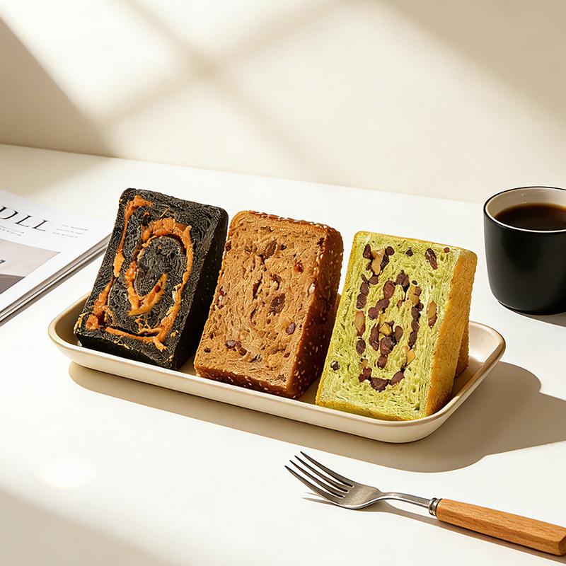 亚膳厚切吐司芋泥肉松味无糖精坚果早餐抹茶红豆代餐主食全麦面包