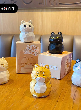 原创木雕风布偶猫2025桌面小摆件