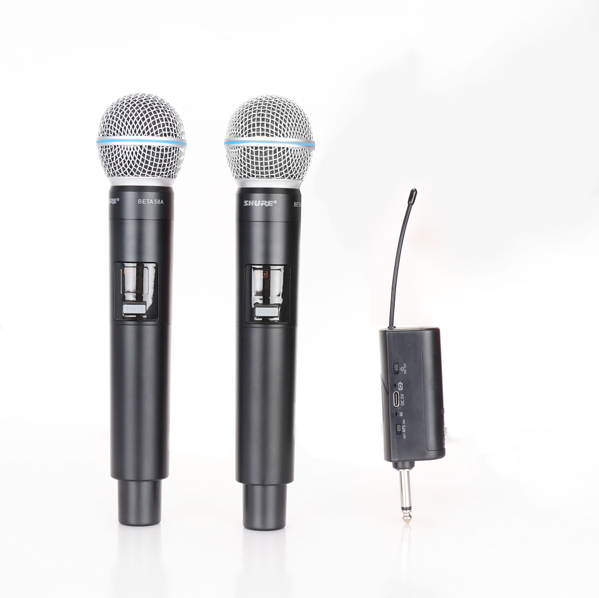 Shure/舒尔BETA58A一拖二手持无线麦克风K歌直播会议主持万能话筒 - 图3