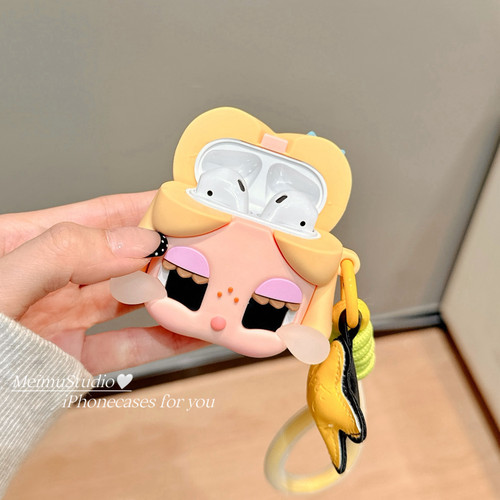 美牧立体可爱卡通适用airpodspro3保护套苹果airpods5挂绳耳机保护壳airpods4/3无线蓝牙通用1/2代全包硅胶软 - 图2