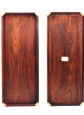 长条大红酸枝干泡台一物一拍托盘