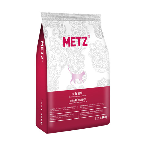 METZ玫斯发酵鲜肉肠道猫粮1.36kg/3lb幼猫成猫主粮枚斯通用猫咪 - 图0