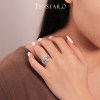 Tiff Star PT950 cultured diamond engagement ring