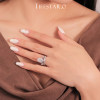 Tiff Star PT950 cultured diamond engagement ring