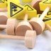 Trẻ em xây dựng khối 3-6 tuổi tiêu chuẩn an toàn trẻ em biển báo giao thông đồ chơi Dấu hiệu đường trẻ nhận thức bé trai và bé gái - Khối xây dựng đồ chơi domino bằng gỗ Khối xây dựng