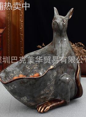 欧式复古美式摆件家居玄关鞋柜装饰桌面钥匙收纳饰品店铺开业礼品