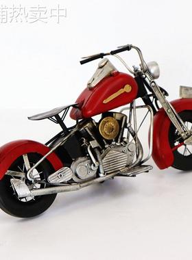 复古摩托车摆件创意家居客厅酒柜书架电视柜装饰品玄关桌面工艺品