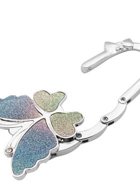 现货供应光面磨砂大蝴蝶挂包钩内折叠女士包扣箱包配件便携桌边钩