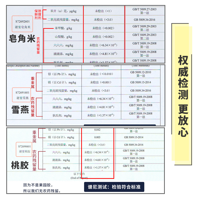 谢怡桃胶雪燕皂角米组合 独立包装官方正品云南野生补水滋润甜品 - 图0