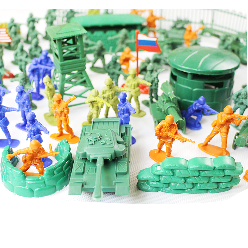 包邮二战兵人玩具套装八路军小士兵模型打仗小军人打仗玩具礼盒装