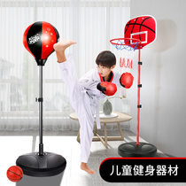 Child Fist Boxing Gloves Boy Sandbag Vertical Tumblall Home Baby Hands Sandbag Punches Punch Trainer Material Toys