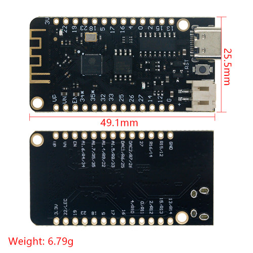 ESP32开发板 V1.0.0 Rev1 wifi 蓝牙4MB FLASH 兼容MicroPython - 图3