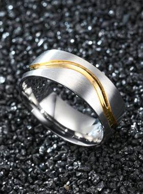 外贸热销简约时尚斜线金油钢色间金波浪