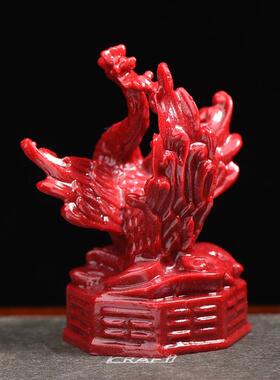 五行缺火补火的饰品朱雀树脂摆件属火喜火离为火卦防朱砂居家摆设
