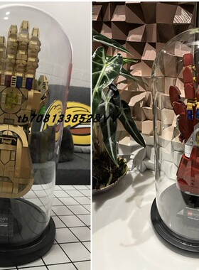 适用76191漫威无限手套灭霸无限手套定制防尘摆件玻璃罩包邮
