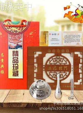 厂家五福临门五件套银碗三件套精美会销礼盒高档银饭碗礼盒装