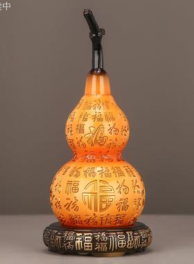 百福葫芦黄铜摆件工艺品工厂直发可开盖纳物存取家居客厅摆件装饰