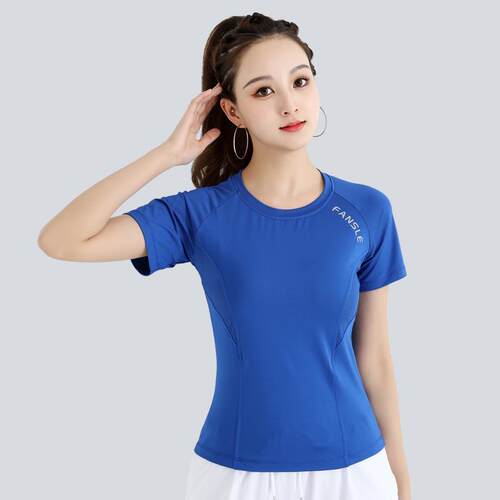特价杨丽萍广场舞服装新款速干跑步上衣透气健身舞蹈演出服圆领长 - 图2