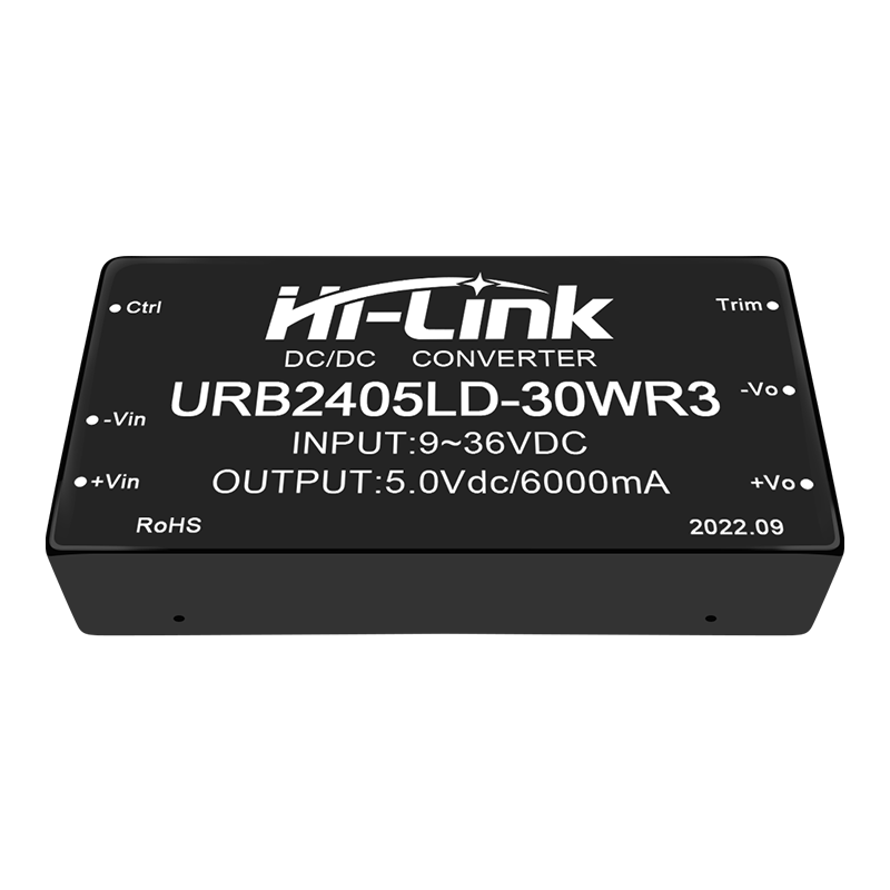 24V转5V6A30W隔离电源模块 URB2405LD-30WR3 DC-DC 降压稳压模块 - 图3