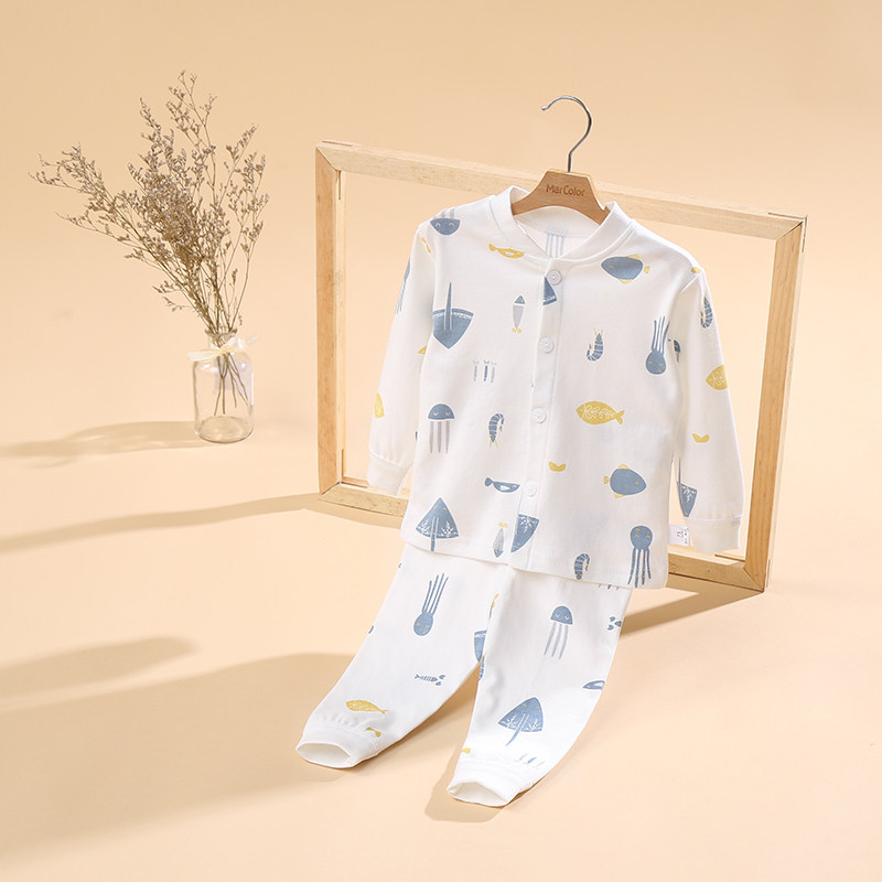 婴儿衣服内衣套装秋冬季全棉秋衣 迪菲熊内衣套装