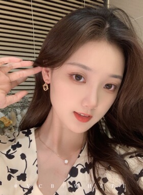 晚安星球简约百搭环绕耳钉925