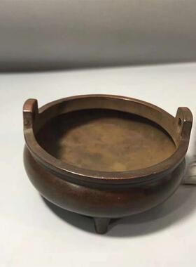 宋式美学香炉仿古工艺品宣德合金精工香炉大明冲天复古三足双耳供