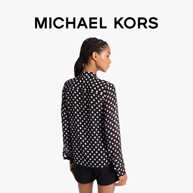 MICHAEL KORS MK 女士波点印花雪纺衬衫,淘宝优惠券,粉丝福利购,淘宝优惠卷