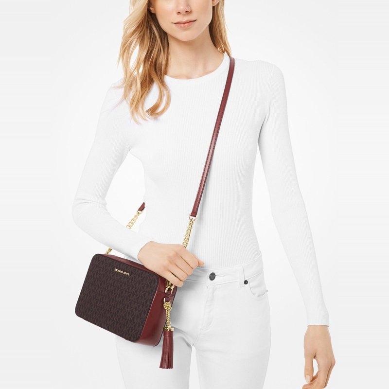 mk中号老花链条相机包单肩斜挎包 MICHAEL KORS女士包袋