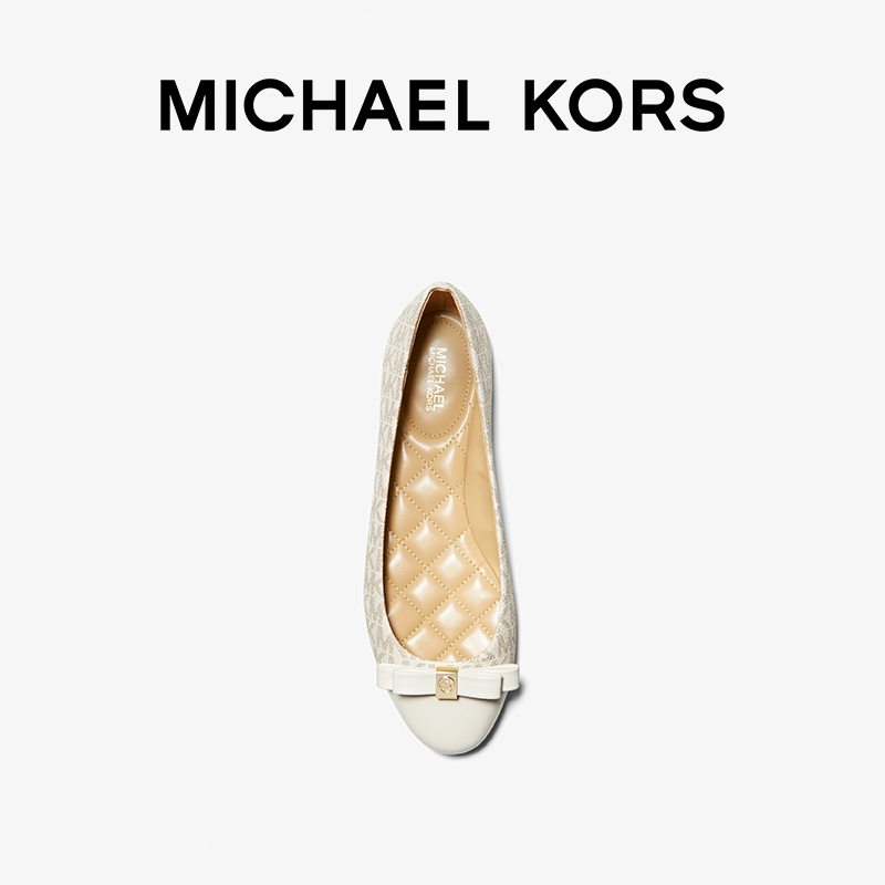 MICHAEL KORS Andrea 女士老花蝴蝶结饰平底芭蕾舞鞋 - 图2